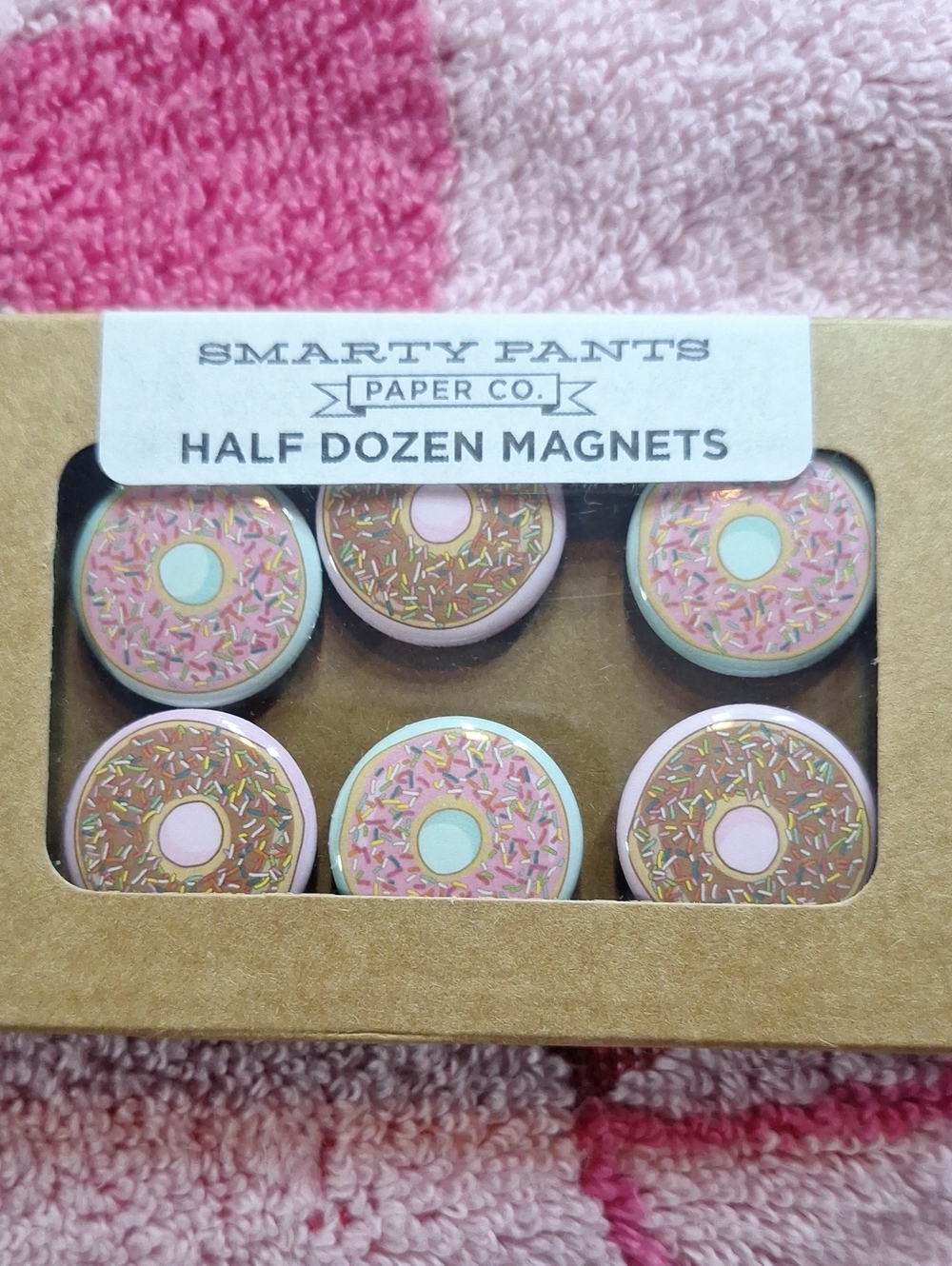 Smarty Pants Paper Co. Donut Magnets - Pink Sprinkles (Set of 6)